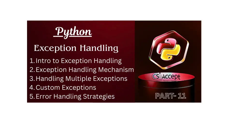 Full details of Exception Handling in Python with suitable example