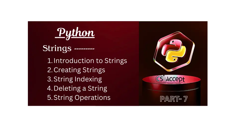 Strings in Python with suitable example